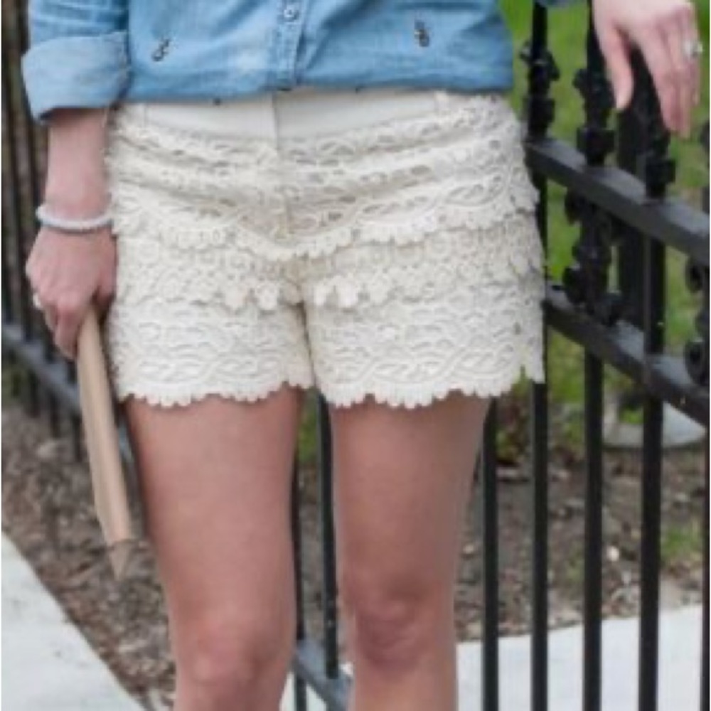 2/$15!! The Loft crochet lace shorts - Picture 4 of 11